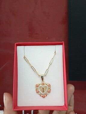 I Initial Heart Necklace